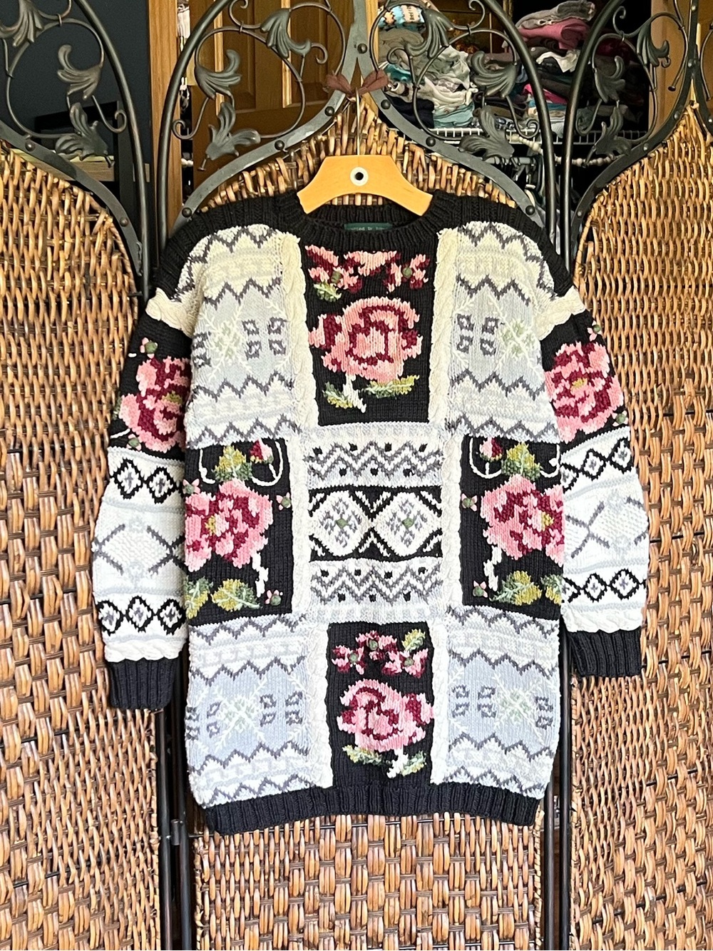 S Care Isle Knitters Ramie Cotton Sweater